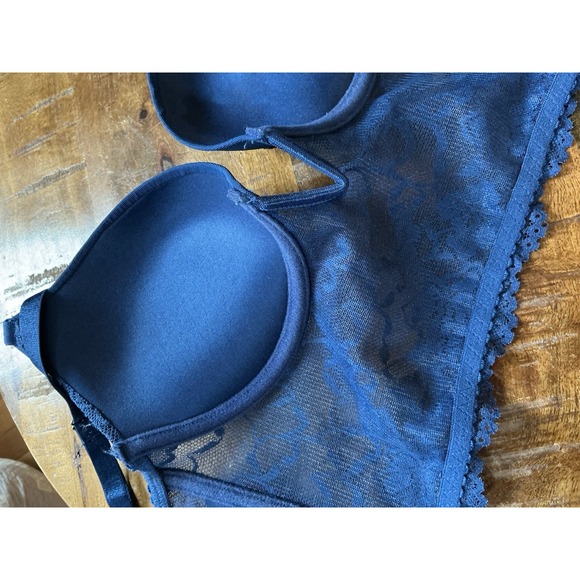 Fredricks of Hollywood FAME Long Line Corset Bustier Bra Sz: 34C Royal Blue EUC - Picture 7 of 7